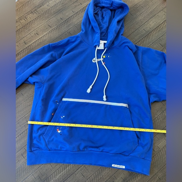 Nike Dri-FIT Pullover Basketball Men’s XL Splatter Paint Blue Hoodie - Picture 4 of 8